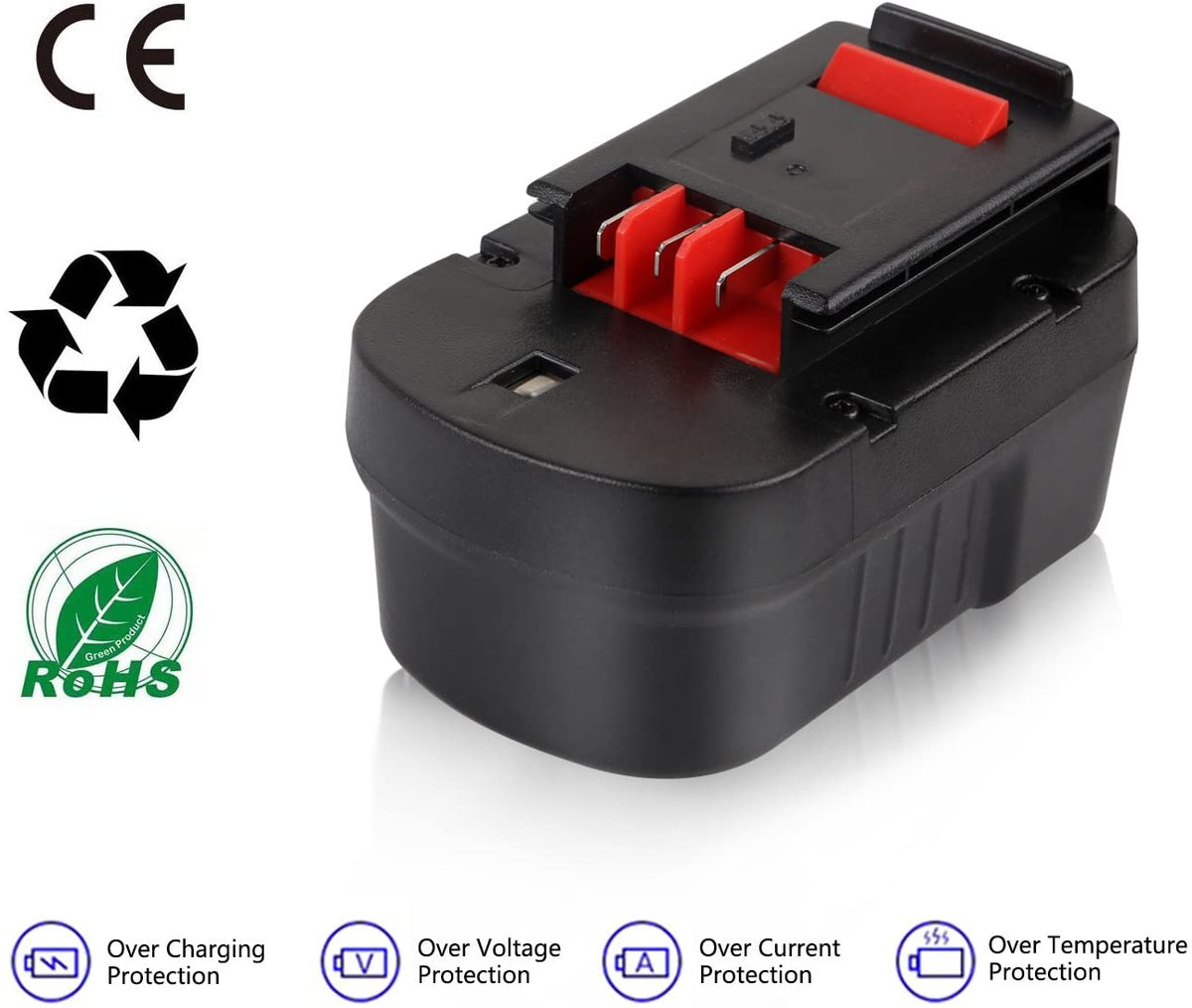 14.4V for BLACK + DECKER Battery / Charger HPB14 FIRESTORM FSB14 499936-34  A14